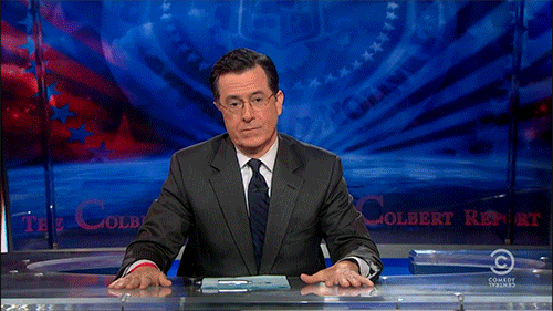 Stephen Colbert gives a Hi Five on The Late Show with Stephen Colbert